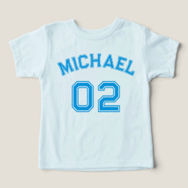 Toddler Boy Nombre Azul Jersey Número Deportes Alg