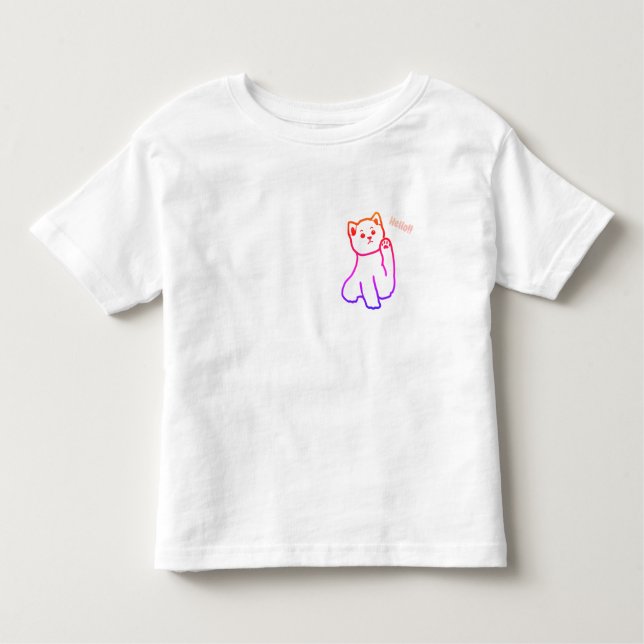 Toddler Fine Jersey T-Shirt Hello Catty (Anverso)