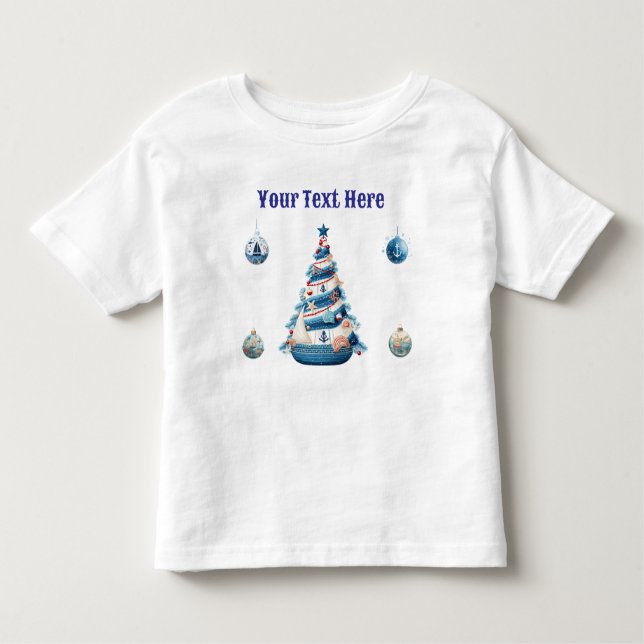 "Toddler Nautical Navidades Jersey - Holiday Sailo (Anverso)