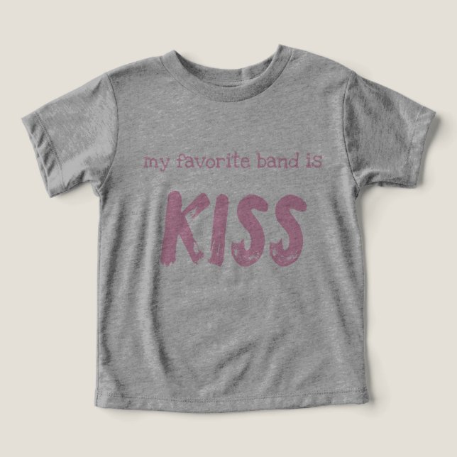 Toddler T-Shirt "mi banda favorita es KISS" (Diseño delantero )