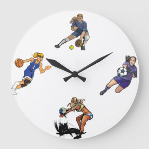 Todo alrededor del reloj de pared del chica de los