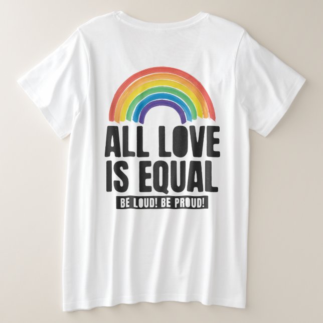Todo el amor es igual orgullo LGBT igualdad de der (Reverso del diseño)