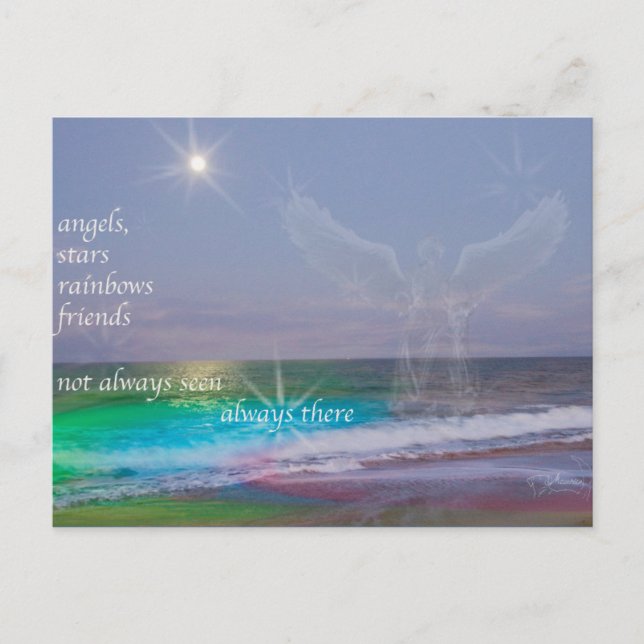 Todo el mundo necesita amigos y ángeles, postal (Anverso)