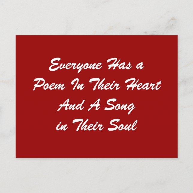 Todo el mundo tiene una postal poética (Anverso)