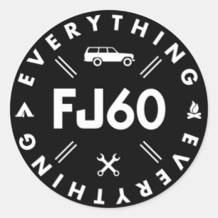 Todo el Pegatina del logotipo FJ60 - Negro