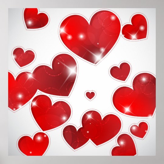 Todo el poster de los corazones póster