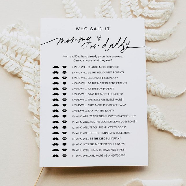 TODO EL QUE lo dijo, mamá, bebé, tarjeta de juego (Subido por el creador)