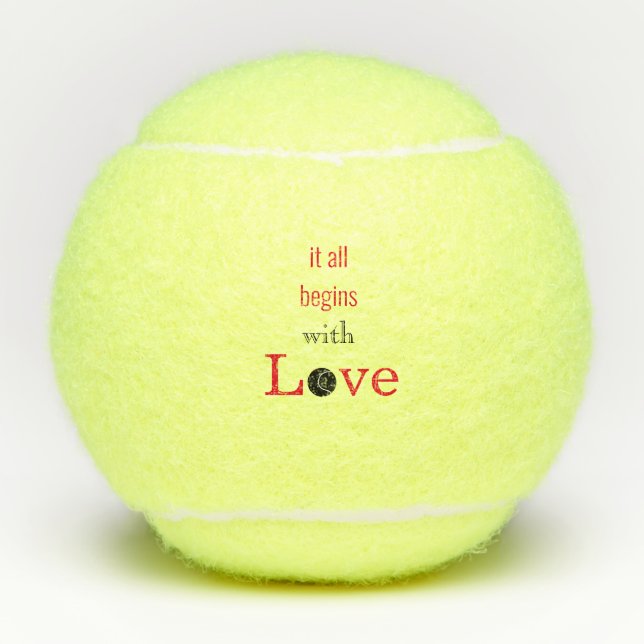 Todo empieza con amor y divertidas bolas de tenis (Anverso)