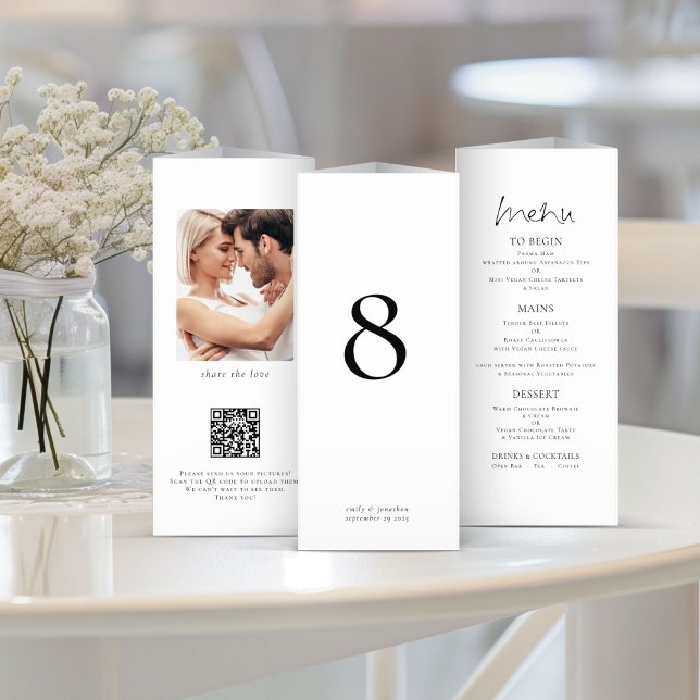 Todo en 1 Tabla de menús de Bodas de fotos Sin tri (Subido por el creador)