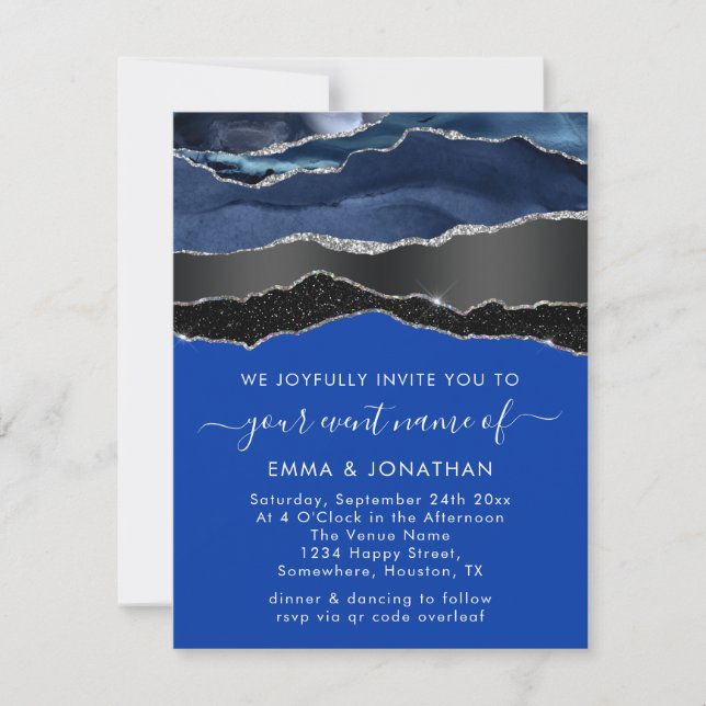 Todo en un código QR Purpurina de la Marina Azul P (Anverso)