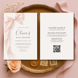 Todo en una invitación de Baby Shower de niña con 