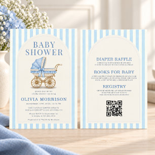 Todo en una invitación de ducha de bebé niño con l