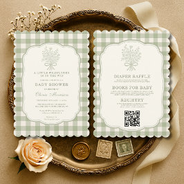 Todo en una pequeña invitación de baby shower de f