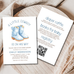 Todo en una sola invitación de vaquero QR para bab