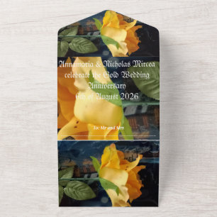 Todo En Uno 50.ª invitación al aniversario de un boda de oro