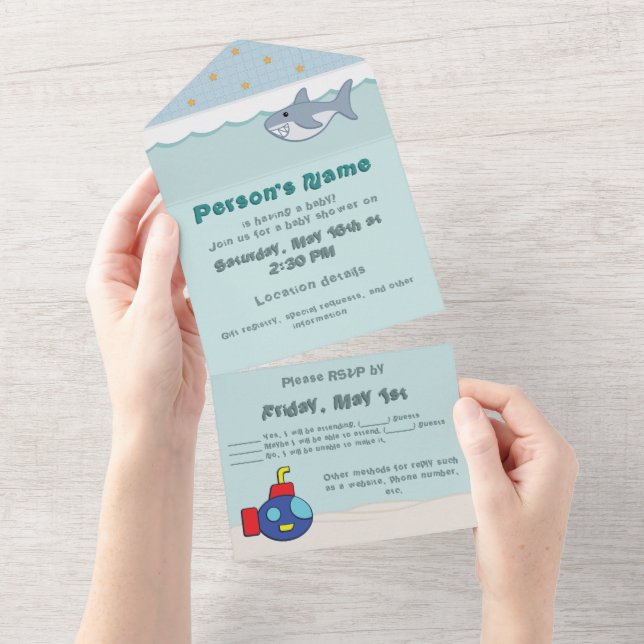 Todo En Uno Bath Time Fans All-in-One Invitación (desgarro)