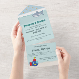 Todo En Uno Bath Time Fans All-in-One Invitación