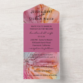 Todo En Uno Boda Todas N Una Invitación Flores De Color Del Ag