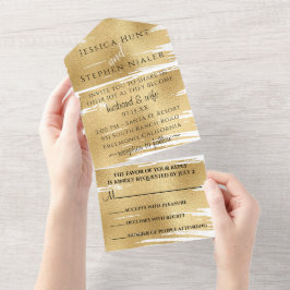 Todo En Uno Boda Todos N Una Invitación Elegantes Golds