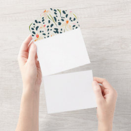 Todo En Uno Diseño de Flor - Cree su propia (CYO) Invitación