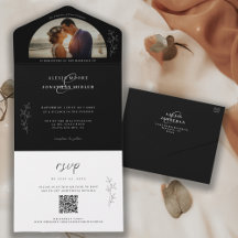 Estado de ánimo romántico Invitación de boda botán