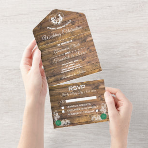 Todo En Uno Invitación a la boda de la carrera rústica del pre