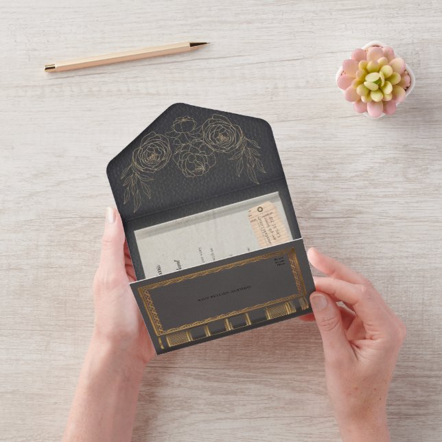 Todo En Uno Invitación a la boda de libros de la Biblioteca de (Video)