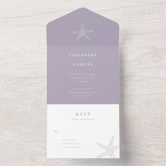 Todo En Uno Invitación a la boda de Lihue (Interior)