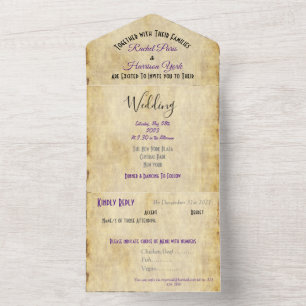 Todo En Uno Invitación a la boda de Vintage Natural 20
