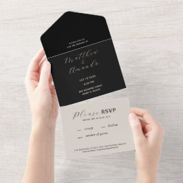 Todo En Uno Invitación a la boda moderna