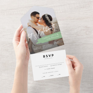 Todo En Uno Invitación a matrimonio fotográfico moderno person