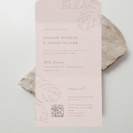 Todo En Uno Invitación a matrimonio Pensacola con código QR RS