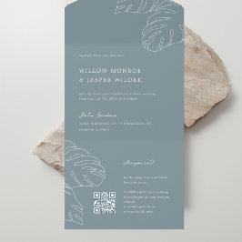 Todo En Uno Invitación a matrimonio Pensacola con código QR RS