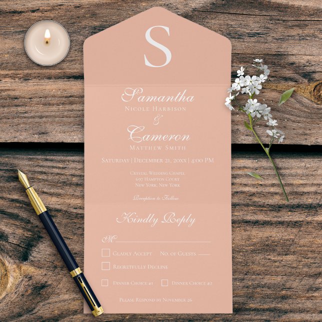 Todo En Uno Invitación a un monograma moderno (Subido por el creador)