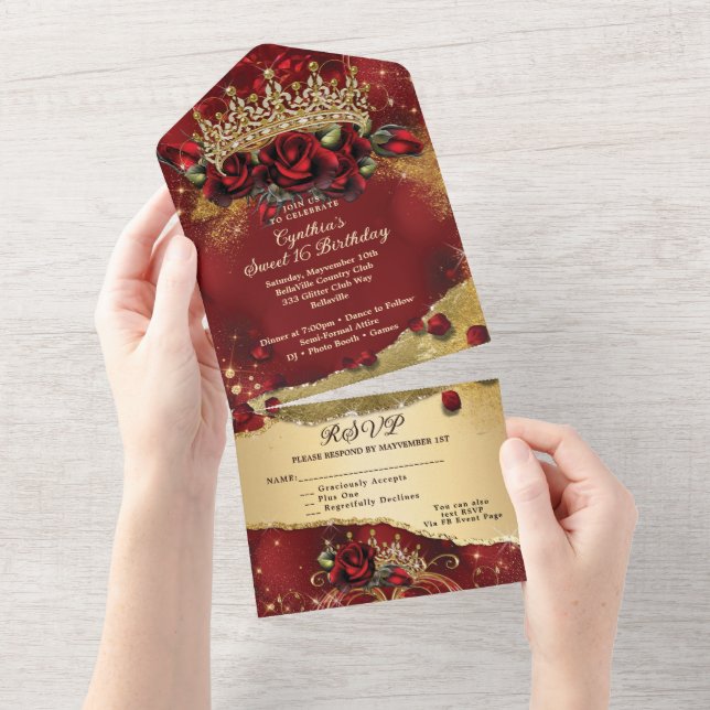 Todo En Uno Invitación al evento 16 Quince (desgarro)