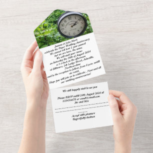Todo En Uno invitación de aniversario de bodas de papel 1er le