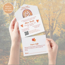 Invitación de Baby Shower Arcoíris Boho: Enamorars