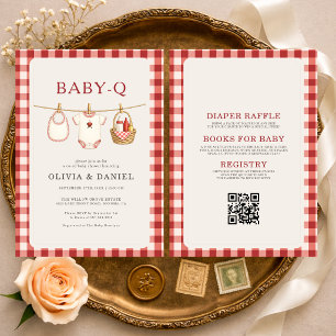 Todo en uno Invitación de Baby Shower de Baby Q co