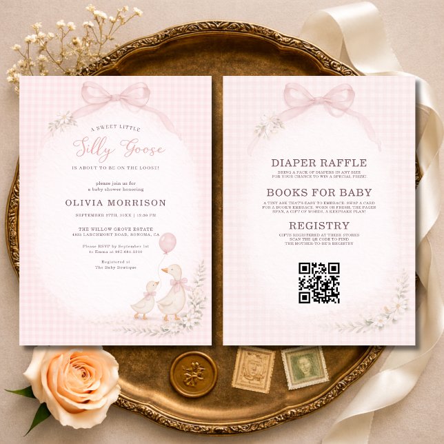 Todo en uno Invitación de Baby Shower de Ganso Ton (Subido por el creador)