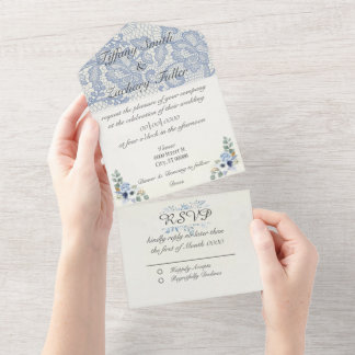 Todo En Uno Invitación de boda