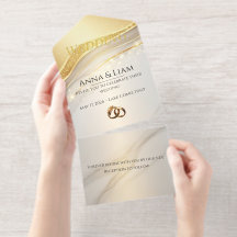 Invitación de boda Clásica Elegancia Oro