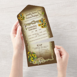 Todo En Uno Invitación de boda de celebración de nudos y lazos