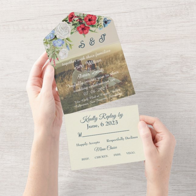 TODO EN UNO INVITACIÓN DE BODA DE FLORA REDOSO (desgarro)