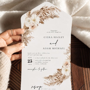 Todo En Uno Invitación de boda de otoño bohemio CIERA con hier