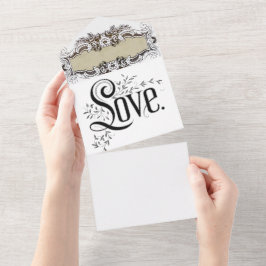 Todo En Uno Invitación de boda para todos