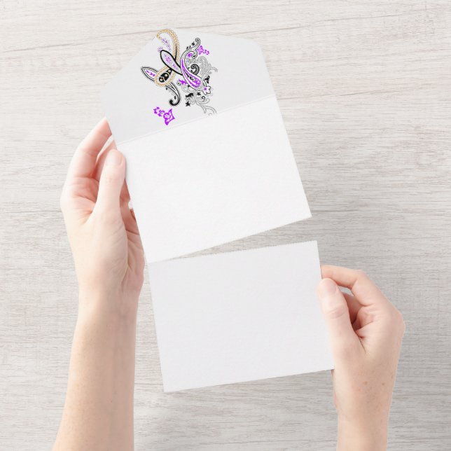 Todo En Uno Invitación de boda para todos (desgarro)