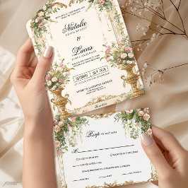 Todo En Uno Invitación de boda para todos