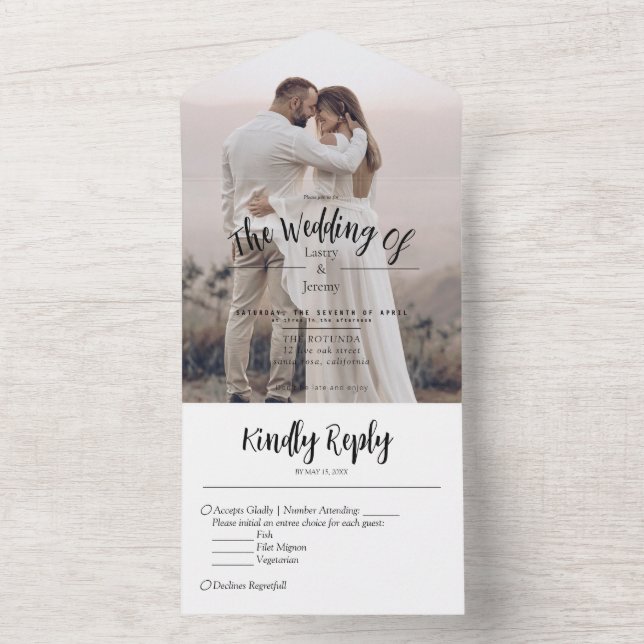 Todo En Uno Invitación de boda para todos (Interior)