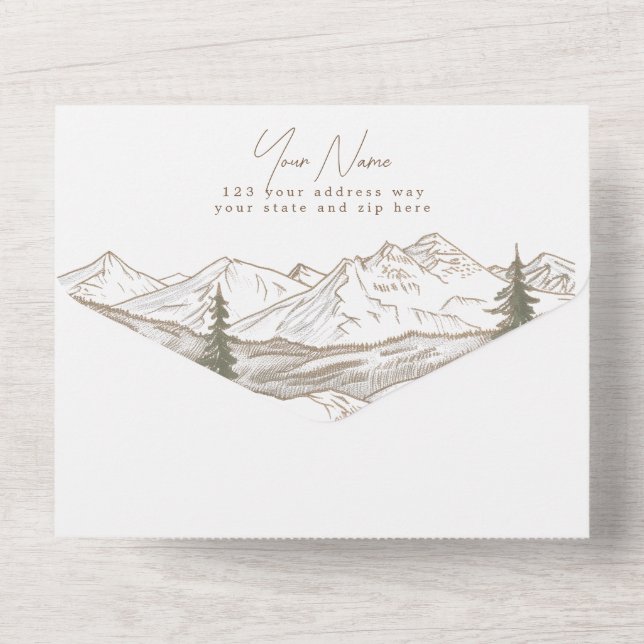 Todo En Uno Invitación de boda para todos (Reverso )