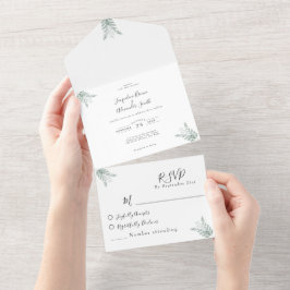 Todo En Uno Invitación de bodas rusticas a la caligrafía de eu